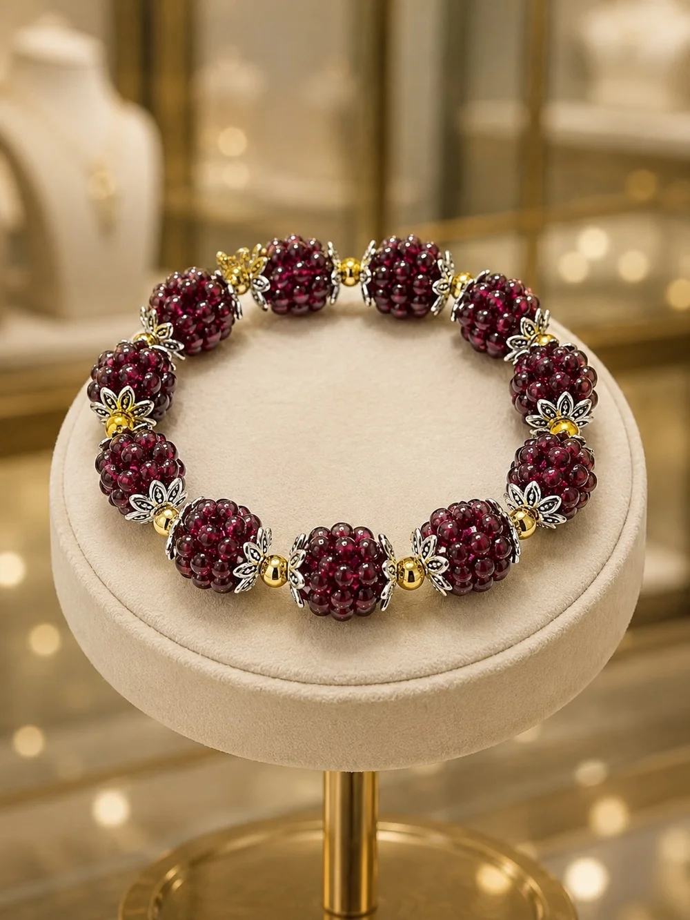 The Unbranded Brand burgundy beaded